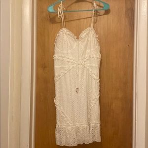 White lace overlay dress